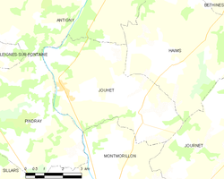 Map commune FR insee code 86117